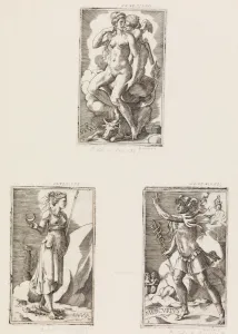 Mercurius, from Planets, plate 6, 1530-70. Creator: Giulio Bonasone Mercurius, from Planets, plate 6, 1530-70. Creator: Giulio Bonasone