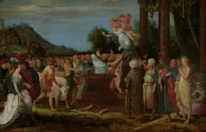 Mercury Prints: Mercury Abducting the Goddess Contento, 1607. Creator: Adriaen van Stalbemt