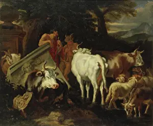 1750s Prints: Mercury and Argus, 1750. Creator: Pieter van Bloemen