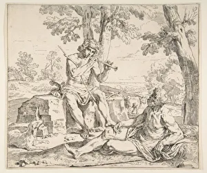 Argus Prints: Mercury and Argus, ca. 1630-1648. Creator: Simone Cantarini