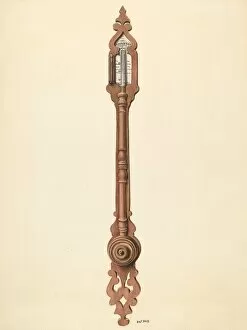 Barometer Collection: Mercury Barometer, c. 1940. Creator: Ray Price