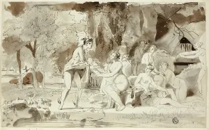 Hermes Prints: Mercury Bringing Bacchus to be Raised by the Nymphs, n.d. Creator: Juan Cristobal