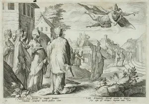 Herse Prints: Mercury Enamored of Herse, Daughter of Cecrops, published 1590. Creator: Hendrik Goltzius
