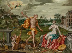 Muse Prints: Mercury and Erato, Second half of the16th cen.. Creator: Anonymous