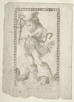 Ferrara Prints: Mercury (from the Tarocchi, series A: Firmaments of the Universe, #42), before 1467