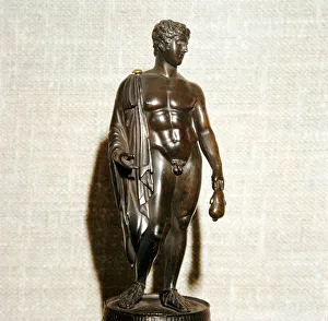 Good Luck Prints: Mercury (Hermes) holding a purse (as bringer of good fortune), Roman, 1st century