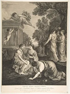 Laurent De La Hire Prints: Mercury and Herse. n. d. Creator: Francois Jourd heuil