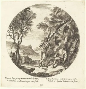 Mercury Lulling Argos to Sleep, 1665. Creator: Georg Andreas Wolfgang