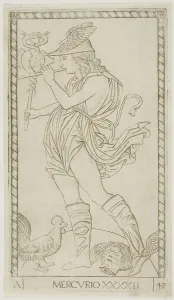 Mantegna Prints: Mercury, plate 42 from Planets and Spheres, c.1465. Creator: Unknown