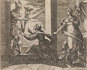 Caduceus Prints: Mercury Turning Aglauros to Stone (Aglauros a Mercurio in lapidem transfor
