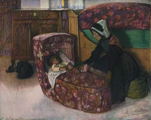 Mere Et Enfant, Interieur Vendeen, 1900. Artist: Charles Milcendeau