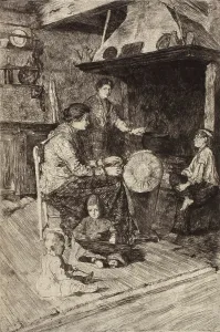 Backer Prints: Merlatrice, (lace makers), 1880s. Creator: Otto Henry Bacher
