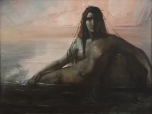 Sadness Prints: Mermaid, 1847. Creator: Jerichau-Baumann, Elisabeth (1819-1881)