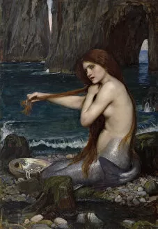 Pre Raphaelite Paintings Gallery: A Mermaid. Artist: Waterhouse, John William (1849-1917)