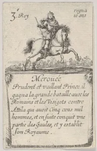 Della Bella Prints: Meroüee / Prudent et vaillant... from Game of the Kings of France