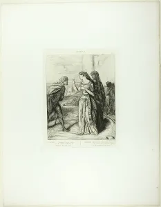 Théodore Chassériau Prints: Therefore be Merry, Cassio, plate six from Othello, 1844. Creator: Theodore Chasseriau