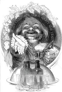 Jolly Prints: A Merry Christmas and a Happy New Year, 1845. Creator: W. J. Linton