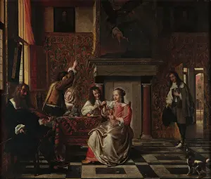 Visitors Prints: Merry Company. Creator: Hooch, Pieter, de (1629-1684)