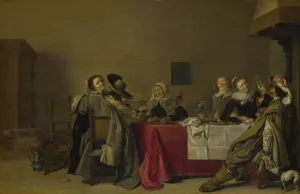 Merry Company Collection: A Merry Company at Table, 1630. Artist: Pot, Hendrik Gerritsz. (1580 / 81-1657)