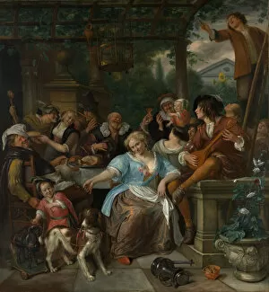 Steen Gallery: Merry Company on a Terrace, ca. 1670. Creator: Jan Steen