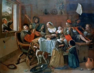 Jan Havicksz Steen Gallery: The Merry Family, 1668. Artist: Jan Steen