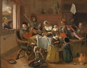 Jan Havickszoon Steen Prints: The Merry Family, 1668. Creator: Jan Steen