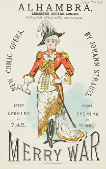 Bicorne Prints: 'Merry War'; New Comic Opera, by Johann Strauss, 1882. Creator: Unknown