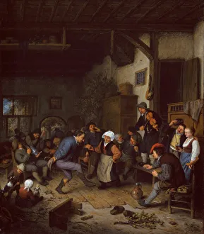 Ostade Adriaen Van Prints: Merrymakers in an Inn, 1674. Creator: Adriaen van Ostade