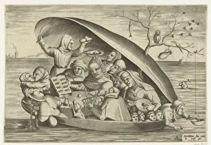 Calvin Gallery: Merrymakers in a Mussel at Sea, 1562