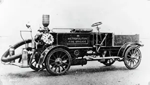 Brisbane Prints: Merryweather chemical fire engine, c1905. Creator: Unknown