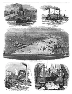 Liverpool Merseyside England Prints: The Mersey Tunnel opened by The Prince of Wales, Jan. 20, 1886. Creator: Unknown