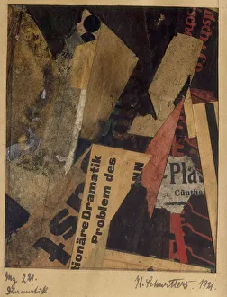 Merz 221, 1921. Creator: Schwitters, Kurt (1887-1948)