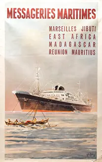 Cruise Prints: Messageries Maritimes, 1958. Creator: De Gachons, Jean (1871-1951)