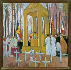 Messe devant la tombe d'Ernest Psichari, 1924. Creator: Maurice Denis