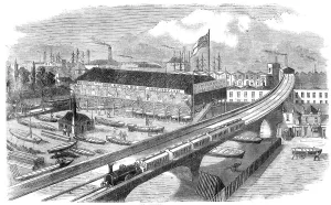 Ship Building Prints: Messrs. Forrestt's Life-Boat Building Yard, Limehouse, 1860. Creator: Unknown