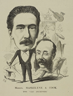 Trick Prints: Messrs. Maskelyne & Cook; Two Gay Deceivers, late 19th century. Creator: Unknown