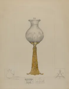 Henry Meyers Prints: Metal Base Lamp, c. 1936. Creator: Henry Meyers