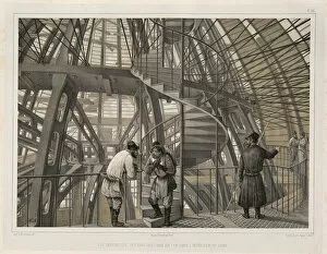 Metal construction inside of the cathedral (From: The Construction of the Saint Isaacs Cathedral), 1845
