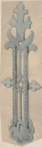 Metal Doorplate for Church, second half 19th century. Creator: Anon