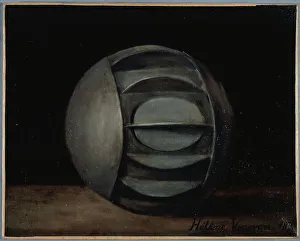 Metal sphere used during the siege of 1870-71, for sending mail dispatches by water, 1872. Creator: Helene Vonoven