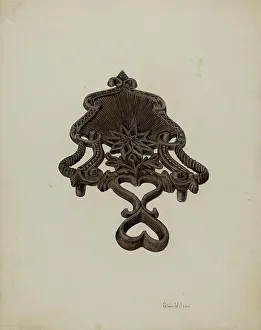 Trivet Prints: Metal Trivet, c. 1941. Creator: Glenn Wilson