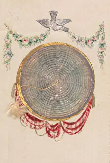 Courting Gallery: Metallic Double Cobweb Valentine, 1845. 1845. Creator: Anon