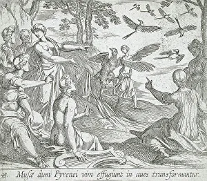 Changing Prints: Metamorphosis of the Pierides, published 1606. Creators: Antonio Tempesta, Wilhelm Janson