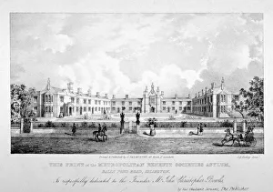 Asylum Prints: The Metropolitan Benefit Societies Asylum, Balls Pond Road, Islington, London, c1835