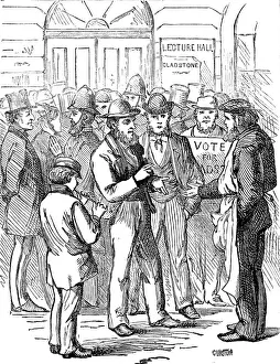 Lecture Theatre Prints: Metropolitan Boroughs election sketches: Too Late!, 1874. Creator: Unknown
