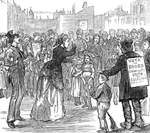 Thomas William Prints: Metropolitan Boroughs election sketches: Woman's Rights