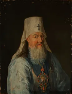 Metropolitan Gavriil (Petrov) of Novgorod and St. Petersburg (1730-1801), 1800. Artist: Alkin (Spartansky), P.A Metropolitan Gavriil (Petrov) of Novgorod and St. Petersburg (1730-1801), 1800. Artist: Alkin (Spartansky), P.A