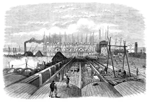 Scaffolding Prints: The Metropolitan Main-drainage works at Crossness, 1864. Creator: Unknown