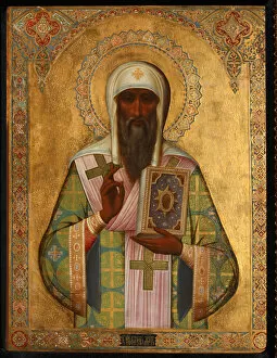 Russian Icon Painting Gallery: Metropolitan Theognostus of Kiev, Early 20th cen.. Artist: Russian icon