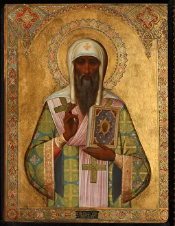 Muscovy Prints: Metropolitan Theognostus of Kiev, Early 20th cen Artist: Russian icon